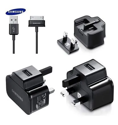 SAMSUNG GALAXY TAB 2 / 10.1 / 7.0 / NOTE 10.1 / USB MAINS WALL CHARGER + Cable • £4.99