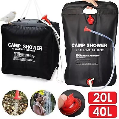 20L/40LCamp Shower Bag Solar Heat Water Pipe Portable Camp Hiking Travel Outdoor • $20.49