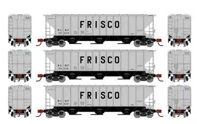 Athearn N Scale Frisco SLSF PS 4427 3 Bay Covered Hopper 3-Pack ATH27409 • $74.99