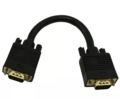 6inch Premium VGA Male/Male Triple-Shielded Cable Gold Plated • $4.41