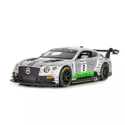 1/32 Bentley Continental GT3 Model Car Diecast Toy Vehicle Gift Kids Toys Grey • $37.07