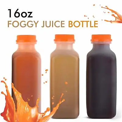 16oz Empty Plastic Juice Bottles With Tamper Evident Caps Freezer Safe BPA FREE • £34.65