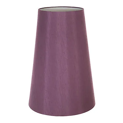 Hand Made Mauve Purple Satin Backed Duppion Cone Lampshade • £53.90