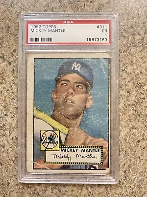1952 Topps MICKEY MANTLE Rookie #311 - PSA 1 - YANKEES • $19001.01
