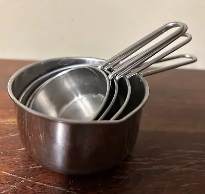 Stainless Steel 18/10 Measuring Cups With Wire Handle 4-Piece Set • $8