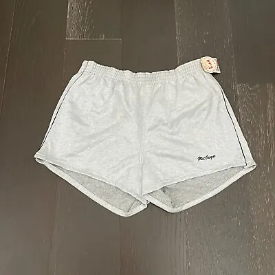 Vintage MacGregor Shorts Mens XL Gray Elastic Waist PE Gym Workout USA Made 80s • $29.96