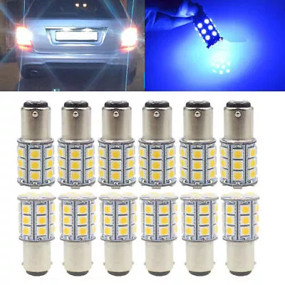 CE BA15D 27SMD RV Marine Boat Trailer LED Light Bulbs 1076 White 1/2/4/10/12 PCS • $87.33