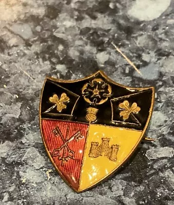 Metal Shield Pin Badge Coat Of  Arms Heraldry Black Yellow Red • £4