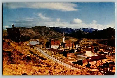 View Of Former Mining Boom Town Of Virginia City Nevada Vtg Postcard • $5.45