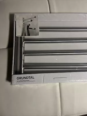 Ikea Grundtal Stainless Steel 4 Swing Arm Swivel Towel Holder FREE SHIPPING • £38