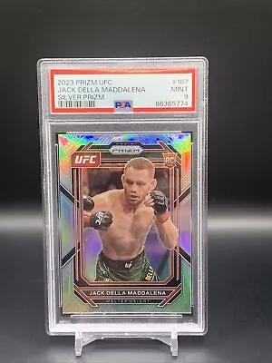 2023 Panini Prizm UFC Jack Della Maddalena RC ROOKIE Silver Prizm #187 PSA 9 • $0.99