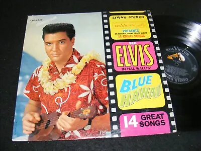 ELVIS Presley BLUE HAWAII LP RCA Black Label LIVING STEREO Soundtrack 1961 Orign • $14.50