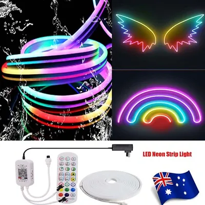 Full Color RGBIC LED Strip Neon Flex Rope Lights Waterproof For Gaming Sign Deco • $22.79