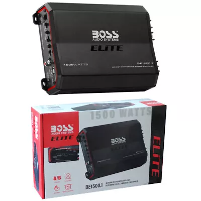 1 BOSS AUDIO SYSTEMS ELITE BE1500.1 Amplificatore Monofonico 1 X 1500 Watt Max • £120.06