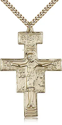 Gold Filled Crucifix Pendant For Men On 24 Chain - 30 Day Money Back Guarantee • $487.25