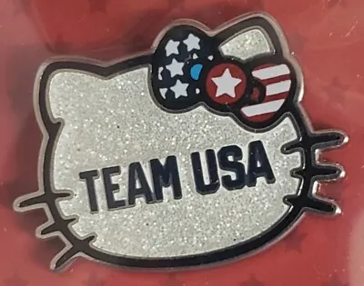 Hello Kitty Team Usa Glitter Lapel Pin - Tokyo Japan 2020 Olympics Team Usa • $14.99