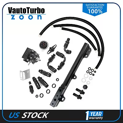 Fuel Rail Pressure Regulator Gauge Hose Line FPR Kit Fit Honda Civic D15 D16 D17 • $73.89