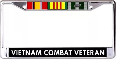 Vietnam Combat Veteran Chrome License Plate Frame • $22.98