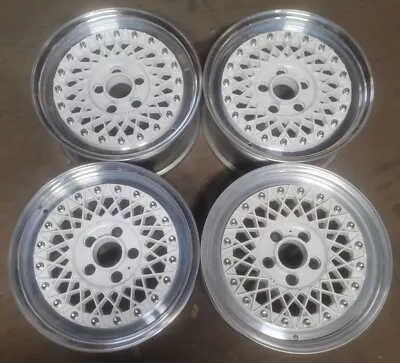 Set Of 4 Epsilon Wheels   Rims 16 Inch 5X114.3  3-piece White  Mesh Japan Made • $1850