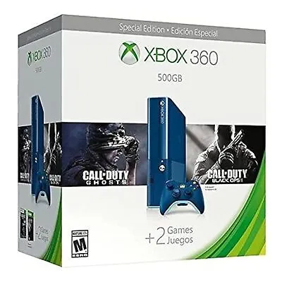 Xbox 360 500GB Special Edition Blue Console Bundle With Game Downloads Of 2E • $232.30