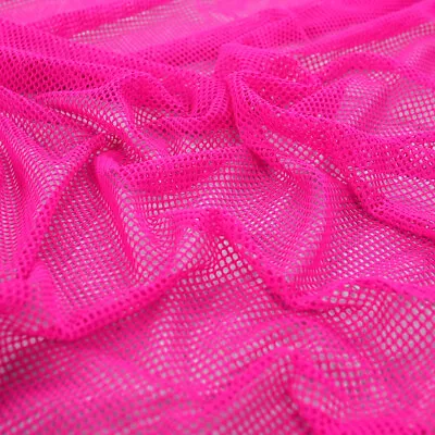 Fish Net Airtex Mesh Fabric Polyester Stretch Material Lining Quality 150cm Wide • £8.99