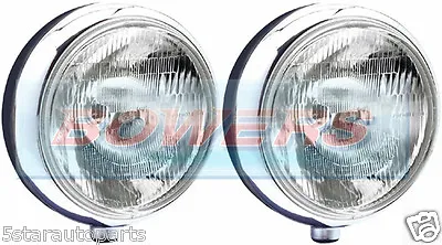 2x 9  Cibie Super Oscar Replica Spotlights Spotlamps H3 Stainless Steel Chrome • $250.50