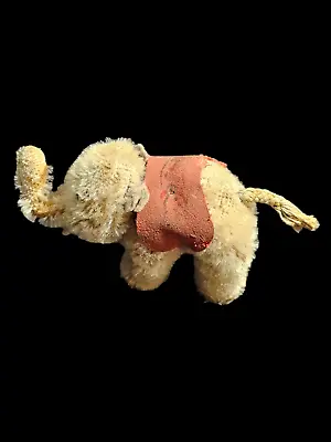 Small Steiff Elephant 1950s Mohair Some Wear On Coat. Size 2  H X4  W • $39.99