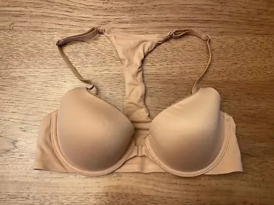 Victoria's Secret Praline Beige 32D Body By Victoria Lined Demi Front Close Bra • $19.99