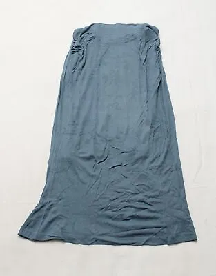 OGL Women's Ruched Side Pull On Mermaid Midi Skirt JW7 Oxford Blue Small • $19.49