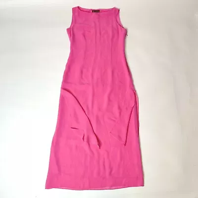 £37.79 • Buy Renato Nucci Pink Sleeveless Straight Pencil Long Midi Silk Dress Size EUR 38
