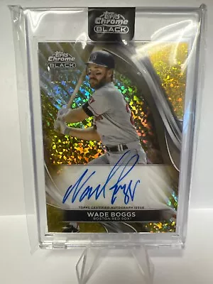 🔥2024 Topps Chrome Black Wade Boggs Gold Mini Diamond Auto /50 #CBA-WB Red Sox • $65