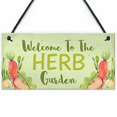£3.99 • Buy Garden Signs HERB GARDEN Sign Allotment Home Hanging Sign Garden Lover Gifts