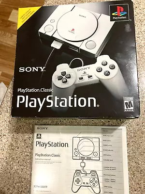 Sony PlayStation Classic BOX & INSTRUCTION MANUAL ONLY (NO CONSOLE) • $20