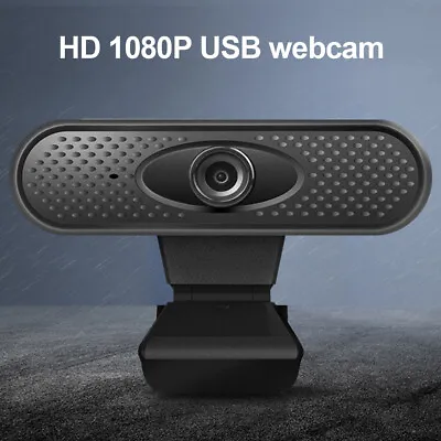 Full HD Webcam Camera USB W/ Microphone 1920 X 1080P Video Call F PC Laptop Mac • $15.60