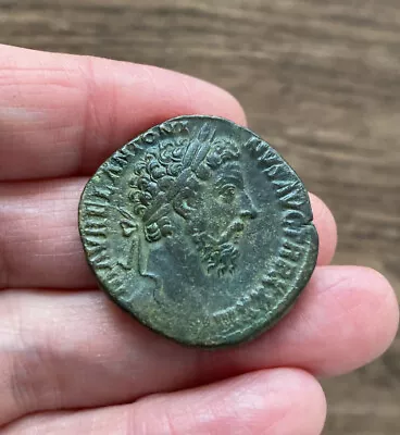 Roman  Imperial. Marcus Aurelius (161-180 A.d). Brass Sestertius. • £490