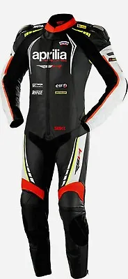 $249 • Buy Brand New Aprilia MotoGP 1PC Cowhide Leather Motorcycle Suit Motorbike Racing 