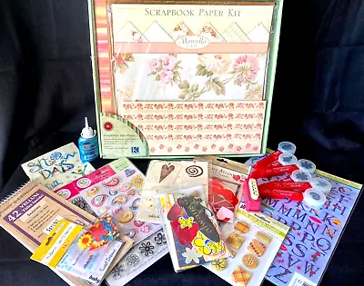 SCRAPBBOOK LOT Marcella By Kay W/ Stickers Vellum Sizzix Punches Die Cuts ++ • $18.75