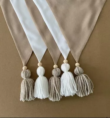 £2.50 • Buy Neutral Linen Flag Banner-Wedding Bunting-Nursery Banner-Boy/Girl Bedroom Decor