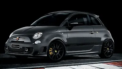 PAINTED Fiat Abarth 595 REAR SPOILER ON THE ROOF  - GLOSS BLACK  • $118.74