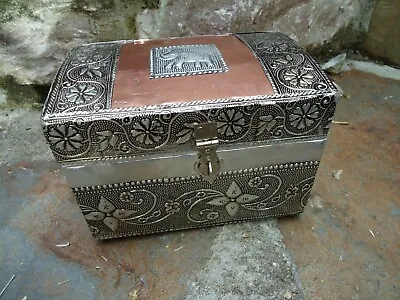 £15.99 • Buy Elephant Silver & Copper Jewellery Box Embossed Indian Hand Made Nice Gift D4