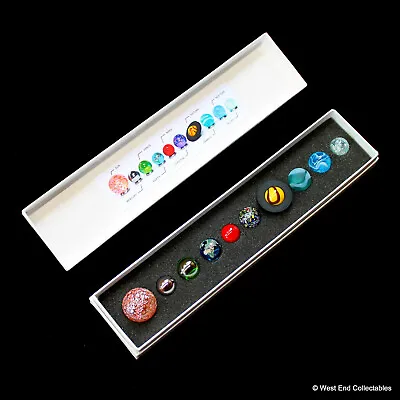 Collectors Boxed Miniature Solar System Orrery Globe Planet Marbles Set- 14-22mm • $44.28