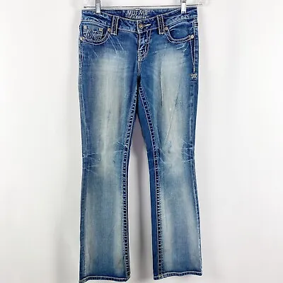 Miss Me Jeans The M Series X100EL Easy Boot Cut In Daisy Blue Size 26 • $19.98