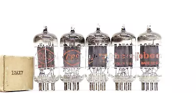 5 Nice Tested Vintage CBS Made 12AX7/ECC83 Vacuum Tubes.....1 N.O.S....1 Money! • $59.99