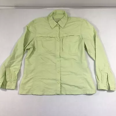 L.L. Bean Fishing Shirt Long Sleeve Mens Large Tropicwear Nylon Vented Green NWT • $18.95