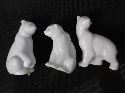 Vintage  3 Lladro Figurine Set Beautiful Bear Family Design Spain Nao • $55.99