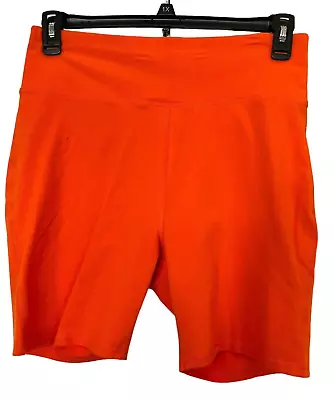 Tek Gear Biker Active Shorts Women’s Orange Mid Rise Sz 1X • $14