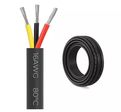 16 Gauge AWG 3 Conductor Stranded PVC Cord Oxygen-Free Tinned Copper • $15.99