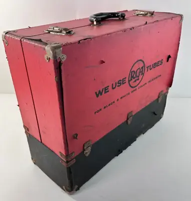 Vintage RCA Tubes Travel Case Repairman Salesman Suitcase For Vacuum Tubes • $80