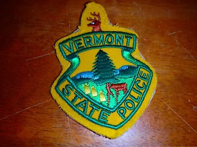 Vermont State Trooper Highway Patrol Felt 1950s  Obsolete Vest Patch  Bx Aaa #1 • $29.99