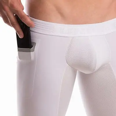 Unico Boxer Xtra Long Leg Sport Athletic PERFORMANCE White Recycled Polyester • £35